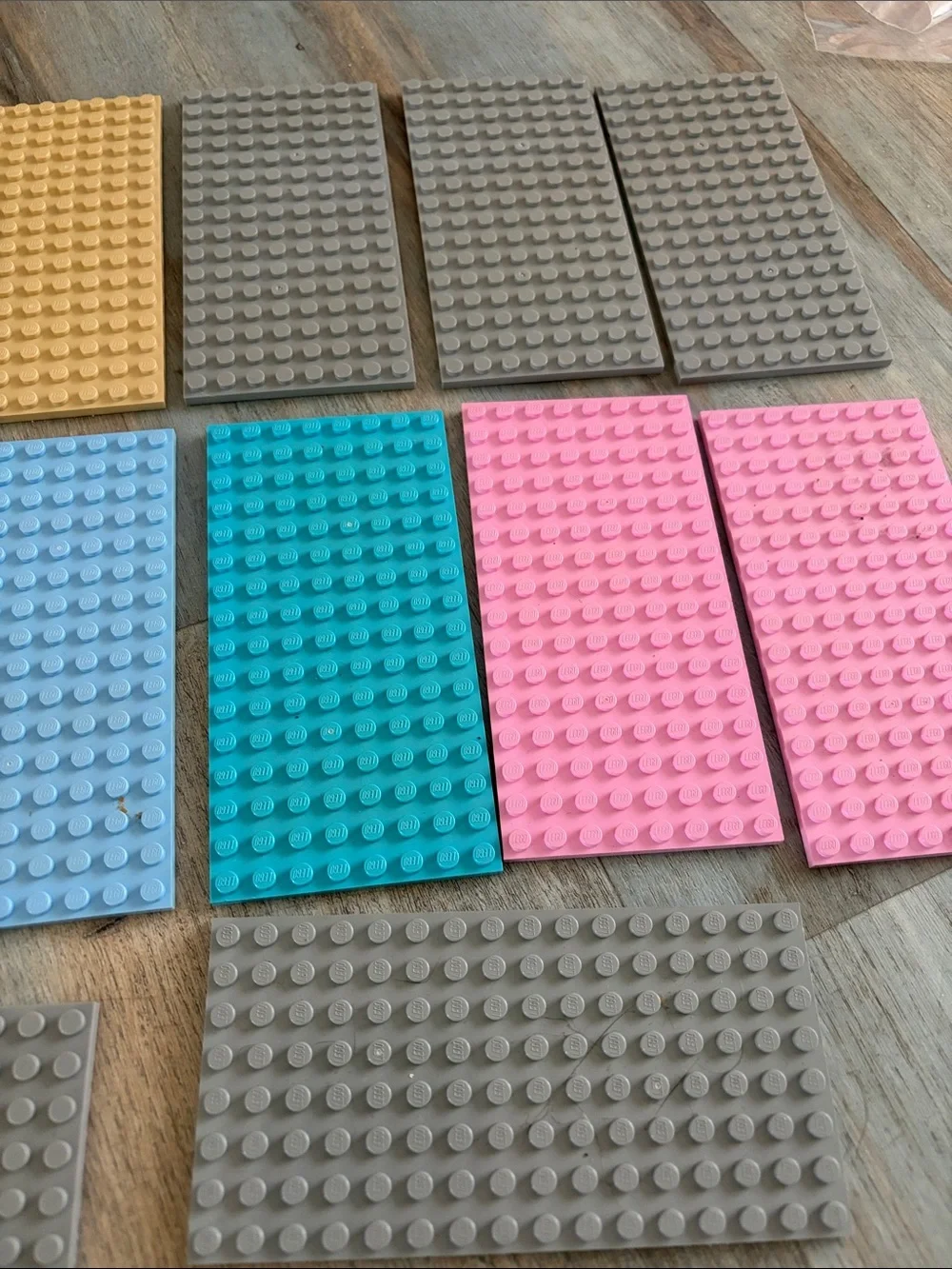 LEGO Baseplate Bulk Lot Various Colors 8x16